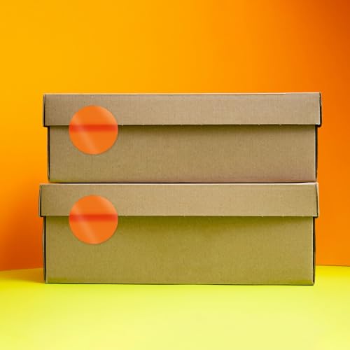 Orange Round Stickers 2 Inch Waterproof Vinyl Coding Labels 200 PCS - color: Orange