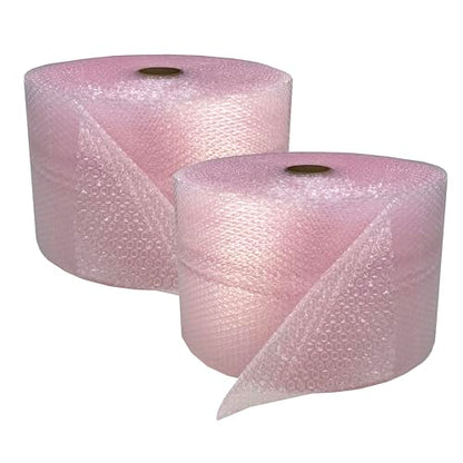 Anti-Static Bubble Roll, 12" x 350', 3/16", Pink - color: Pink Antistatic, size: 12" x 350' Small 3/16"