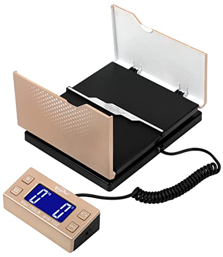 Weighmax W-8809 150 lbs x0.1oz Digital Shipping and Postal Scale with Extended Display, Gold, Battery and Ac Adapter Included - color: Gold