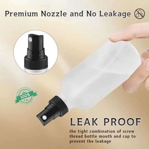 12-Pack 4 Oz Glass Spray Bottles with Lids,Empty Refillable Perfume Fine Mist Atomizer,Leak-Proof Travel Liquid Holder Containers for Cologne,Essential Oils,Room Sprays,Cleaning Solutions