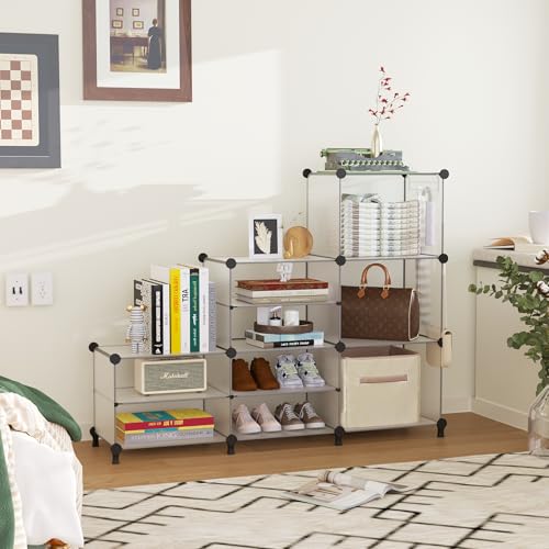 AWTATOS 6 Cube Closet Organizer Storage Shelves, Translucent - color: Translucent