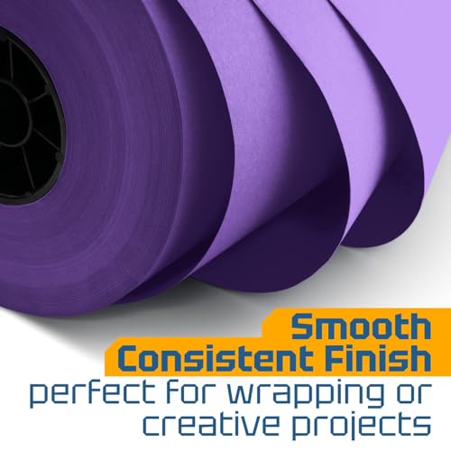 USA Made 18" x 8640" (720 ft) Lilac Kraft Paper Roll, Large Size - color: Lilac, size: 1 Roll