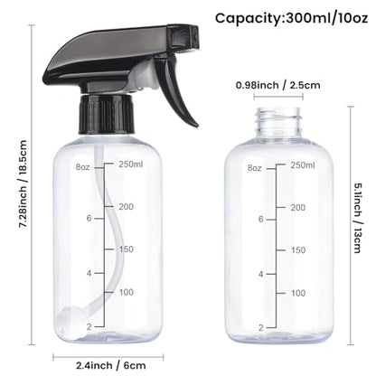 Spray Bottles 2 Pack 10oz 360° Any-Angle Spraying for Cleaning - color: Black, size: 10oz