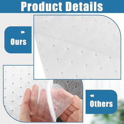 50 Pcs Oil Absorbent Pads, 9.8 x 13 Inch Oil Spill Mat, White