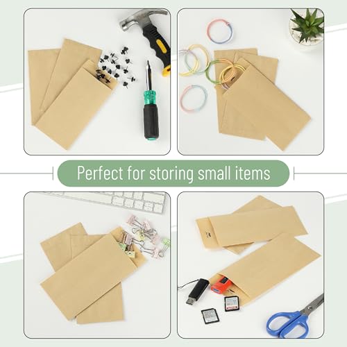 Mr. Pen- Money Envelopes for Cash Bulk, 6.5" x 3.5", 200 Pack, Kraft Paper - color: Brown, size: 200 Pack