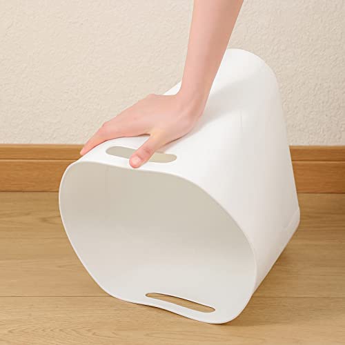 rejomiik Small Bathroom Trash Can, 3.5 Gallon Slim Garbage Can, White - color: White, size: 1 pack