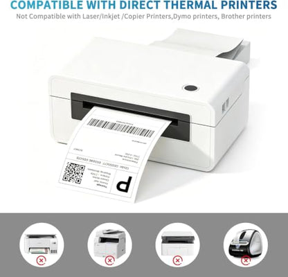 9527 Product 4" x 6" Zebra Fanfold Direct Thermal Shipping Labels,2 Stacks, 4000 Labels White, Perforated (2,000 Label per Stack) - color: White, size: 2 Stacks | 4000 Labels