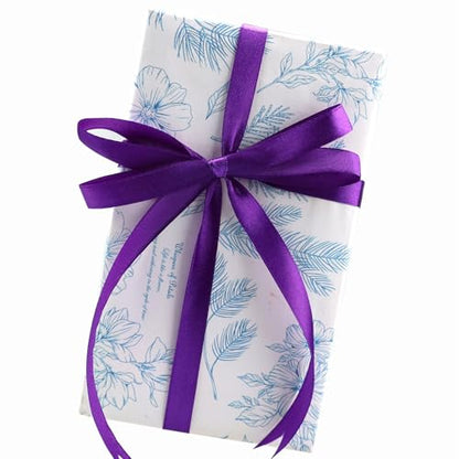 1/2 Inch Purple Satin Ribbon 50 Yards Single Face Polyester - color: Purple, size: 1/2 inch