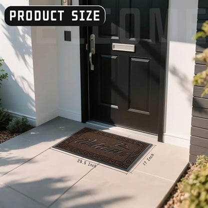 Yimobra Artificial Grass Welcome Mat, 29.5 x 17 in, Coffee - color: Coffee, size: 29.5x17 Inch