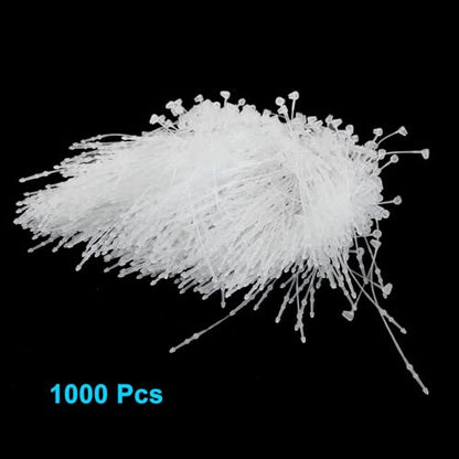 Hitefu 3" Clear Plastic Tag Loops, Snap Lock Hang Tag Fasteners 1000Pcs