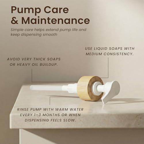 Maisonovo Dish Soap Dispenser - Clear Soap Dispenser White Bamboo Pumps - color: Clear White