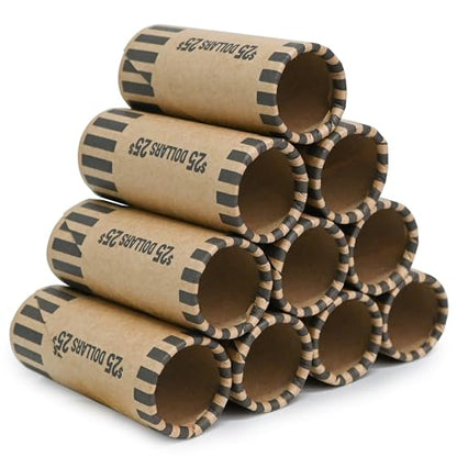 LLIKED 49 PCS Preformed Coin Wrappers Rolls -1 Dollars - size: 49 Dollars Coin Rolls