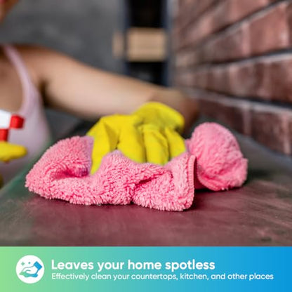 HOMEXCEL Pink Microfiber Cleaning Cloth, Microfiber Towels for Car, 12 Pack - color: Pink