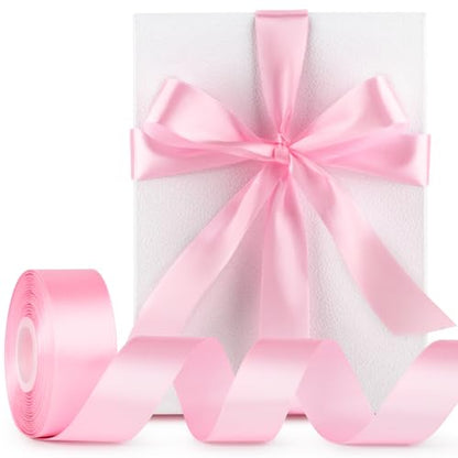 Mauproy Pink Satin Ribbon, 1-1/2 Inch, 50 Yards - color: Pink