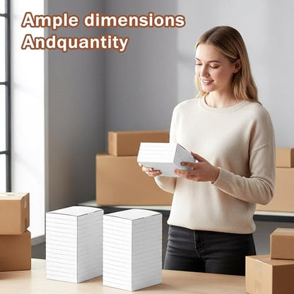 50 Pcs CD Shipping Boxes, 5 5/8" x 5" x 7/16" CD Mailer Box, Cardboard Small Corrugated Bags for Shipping, Moving, Storage, or Small Business Packaging (White)