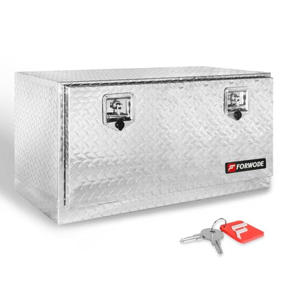 FORWODE 36 Inch Underbody Truck Tool Box Aluminum Trailer Toolbox Silver - color: Silver, size: 36x17x18 inch
