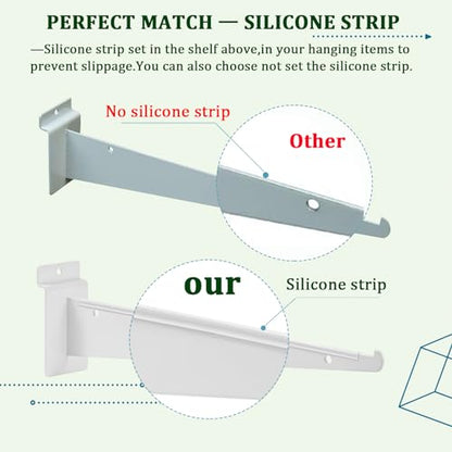 8'' Slat Wall Shelf Bracket,10 Pack Heavy Duty Slatwall Bracket - size: 8 inch-WT