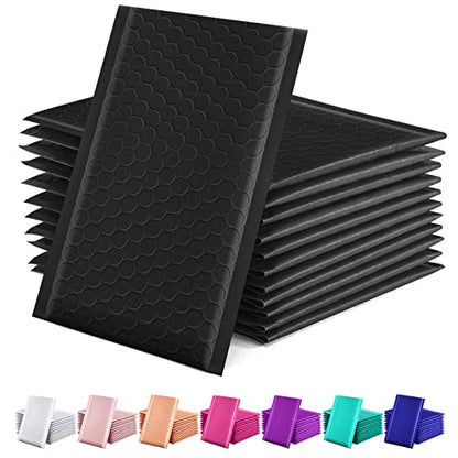 GSSUSA Black Bubble Mailers 4x8 Inches 50 Pack Self-seal Shipping Bags - color: Black, size: 4x8 50PC