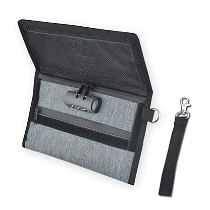 Anti-odour Waterproof Stash Bag - Scent Proof Pouch With Combination Lock for Eliminating Trapping Stink & Smelly Discreet Accessories - color: Grey