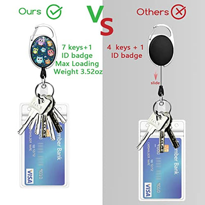 Giancomics Owl Lanyards for ID Badges, Badge Holder Retractable Reel Card - color: Owl