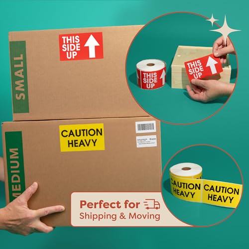 3" X 5" Next Day Air Shipping Stickers (500 Stickers, 1 Roll) - color: Red (Next Day Air)