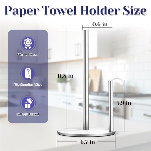 Sliver Paper Towel Holder, Countertop Paper Towel Holder (Silver-02) - color: Sliver-02