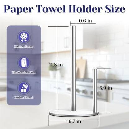 Sliver Paper Towel Holder, Countertop Paper Towel Holder (Silver-02) - color: Sliver-02
