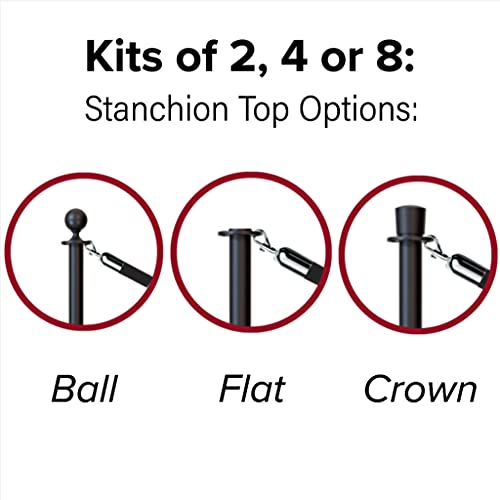 Crowd Control Warehouse Stanchion Kit, 2 Polished Stainless Steel Posts - color: Purple Rope, size: Polished Stainless Steel