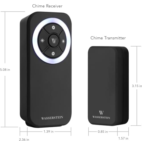 Wasserstein Doorbell Chime - Compatible with Blink Video Doorbell (1-Pack, Black) - color: Black for Blink