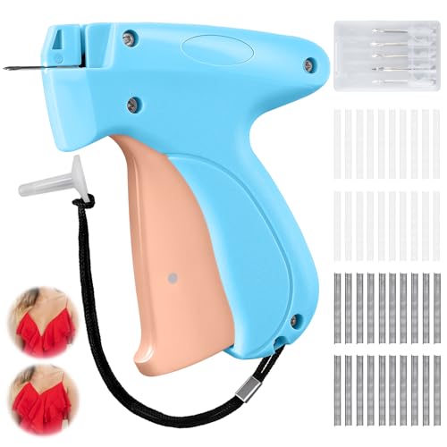 Stitchy Micro Tagging Gun Blue and Pink - Total 4000 Fasteners Portable Hemming Tool Applicable to Temporary Hems on Shirt Sleeves Pants and Dresses - color: Blue_Pink