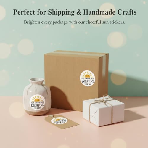 1000Pcs Happy Sun Thank You Stickers - Removable Food Labels - color: 1000pcs- Sun Thank You Labels