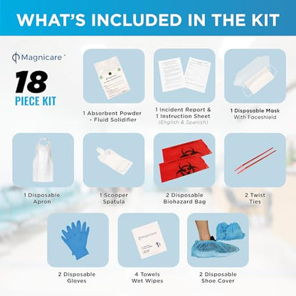 Bodily Fluid Clean Up Kit - Be OSHA Compliant (10 Pack)