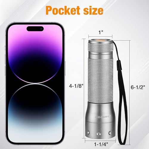 EverBrite Mini Flashlight, Zoomable 350LM LED Flashlight, Grey - color: Gray, size: Small