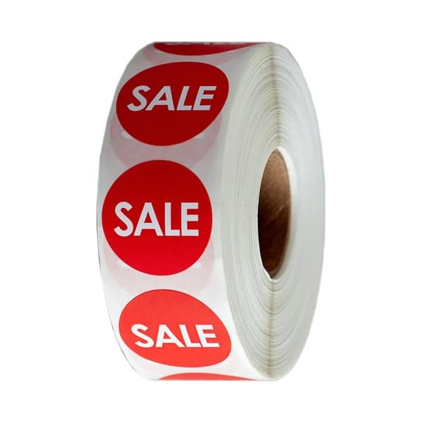 1000 Stickers Roll Sale Permanent 1 Inch Round Label Sticker - style: Sale