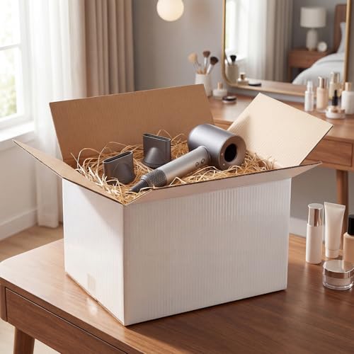 CRUGLA 12x9x8 Shipping Boxes 15 Pack, White Corrugated Cardboard Boxes with Side-Lock and Pre-Applied Double-Sided Tape, Easy Assemble Packing Mailer Boxes for Small Business Shipping - size: 12x9x8 Inch 15 Pack