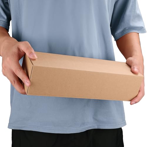 CRUGLA 40 Packs 12x4x3 Shipping Boxes for Small Business, Corrugated Cardboard Boxes Bulk for Shipping Packing Mailing - size: 12x4x3 Inch