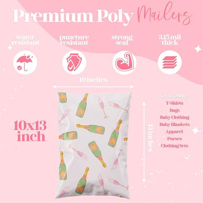 Pretty Package Store Poly Mailers 10x13, Champagne, 100 Pack - color: Champagne, size: 10x13
