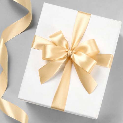 Champagne Satin Ribbon 1 Inch x 100 Yards - color: Champagne