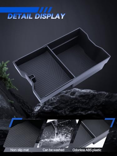 for RAV4 Center Console Organizer 2026 Toyota RAV4 (6th Gen) Hybrid/PHEV Accessories Armrest Tray Middle Storage Box Insert Container Durable ABS Plastic - size: for Toyota RAV4 2026