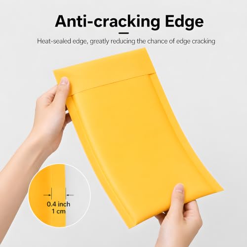 Lulupack 6x9 Inch yellow Kraft Paper Bubble Mailers - Durable Protective Shipping Bags with Peel-and-Seal Adhesive, Shockproof Packaging for Fragile Items, Documents & Electronics (25-Pack) - size: 25 pack, style: 6'' x 9''