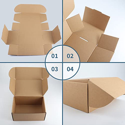 PHAREGE 25 Pack 9x6x4 inch Cardboard Shipping Boxes, Brown Gift Boxes - color: Brown, size: 9x6x4 inch 25 Pack