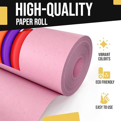 Crown Display Hot Pink Kraft Paper Roll - 36" X 1320" (110' Ft) - Perfect for Shipping & Packing - Craft Paper - color: Hot Pink, size: 36" x 1320"