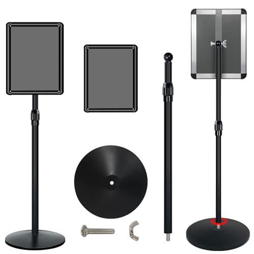 11 x 17" Pedestal Sign Holder Stand, Heavy Duty Sign Stand for Display - color: Black-Heavy Duty, size: 11x17in