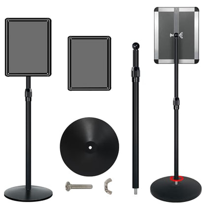 11 x 17" Pedestal Sign Holder Stand, Heavy Duty Sign Stand for Display - color: Black-Heavy Duty, size: 11x17in