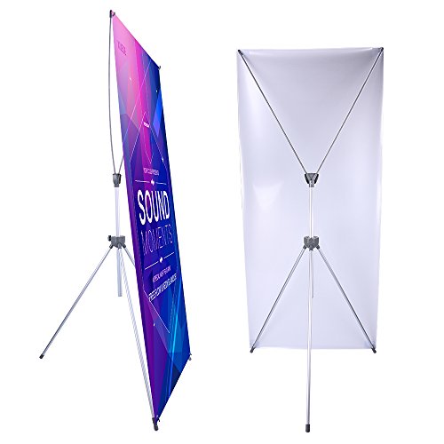 Adjustable X Banner Stand Fits Any Banner Size Width 23" to 32" and Height 63" to 78",Portable Retractable Banner Holder with Carrying Bag - Customize Banner for Trade Show, Exhibition, 2 Pack - size: 2 Pack Best Selling Banner Stand