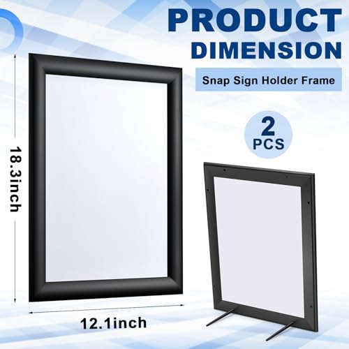 Blulu 2 Pack Aluminum Snap Frame 11 x 17 Inch, Black - color: Black, size: 11 x 17 Inch