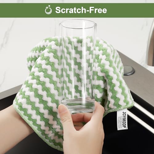 JOYMOOP Microfiber Cleaning Cloth, 6 Piece Set, Large, Multi Color - color: G
