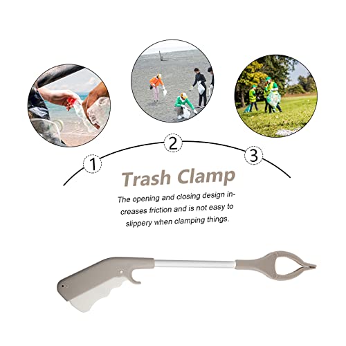 15.74In Folding Trash Clamp Grabber Tool Lightweight Durable Rubbish Picker with Non-Slip Friction Grip for Home Cleaning and High Shelf Reach