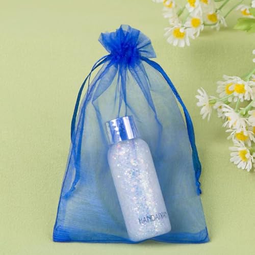 Jwenic 4x6 Inch Sheer Organza Mesh Drawstring Gift Bags Royal Blue 50pc - color: Royal Blue, size: 4x6 inch 1 Count (Pack of 50)