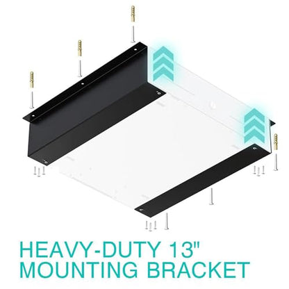 Cash Drawer Under Counter Mount Brackets 1.8 x 13.3 x 3.8 Inches - Black - color: Black, size: 13 Inches (1 Pack)